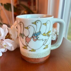 Otagiri Goose Coffee Cup Mug Birds Japan Stoneware Ceramic